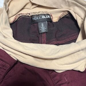 Indigo Blue Burgundy and Cream Maternity Apparel